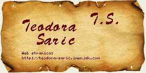 Teodora Sarić vizit kartica